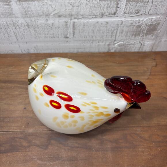 Murano Style Handblown Glass Chicken - Picture 4 of 5